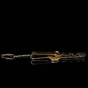 Yellow gold tie clip