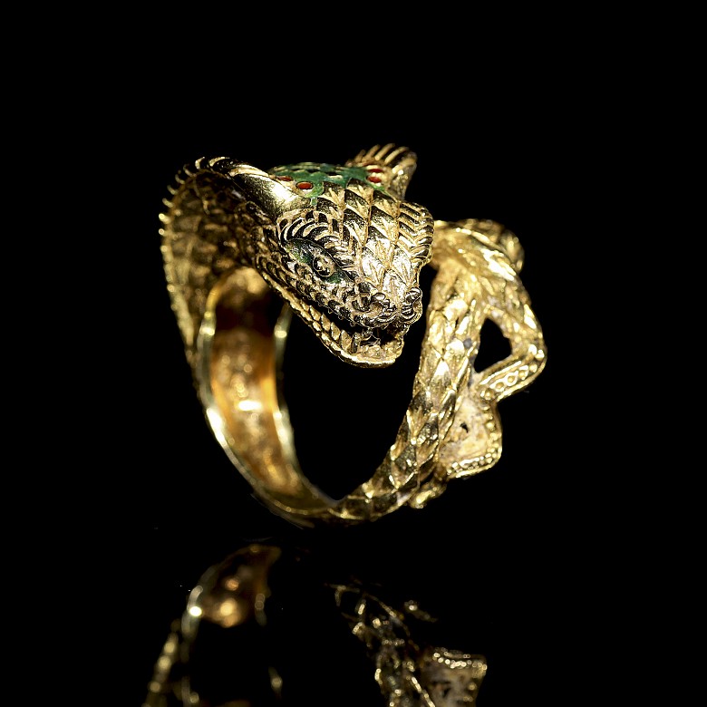 18kt yellow gold ‘Cobra’ ring