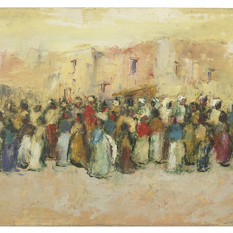 Painting “Great gathering”, 19th century