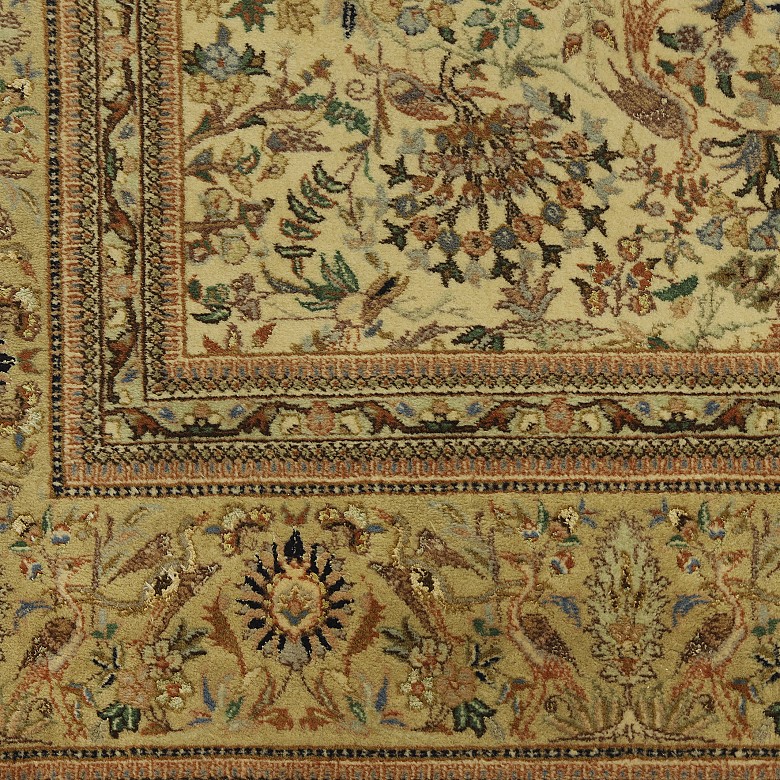 Wool and silk oriental style rug, 20th century