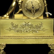 Empire gilt table clock, France, 19th century