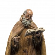 Wooden sculpture of Saint Anthony the Abbot and a pig, 19th century - 1