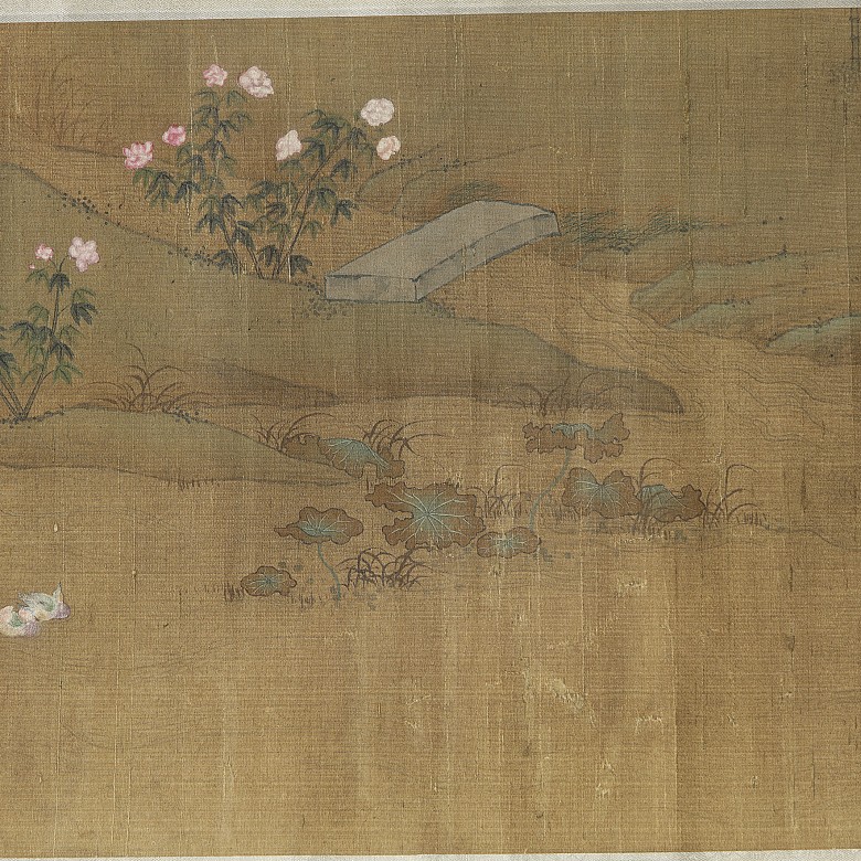 Chinese painting ‘Poem and Landscape’, 20th century