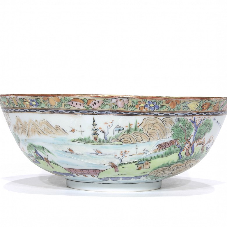 Cantonese porcelain bowl, 20th century