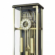 Glass and Metal Tall Case Clock, 1970s