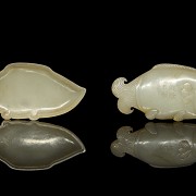 Fish-shaped jade box, Qing dynasty