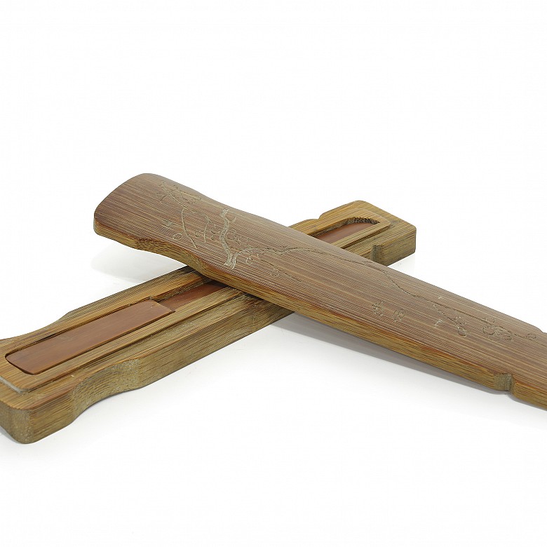 Bamboo letter opener, with box, 20th century - 1