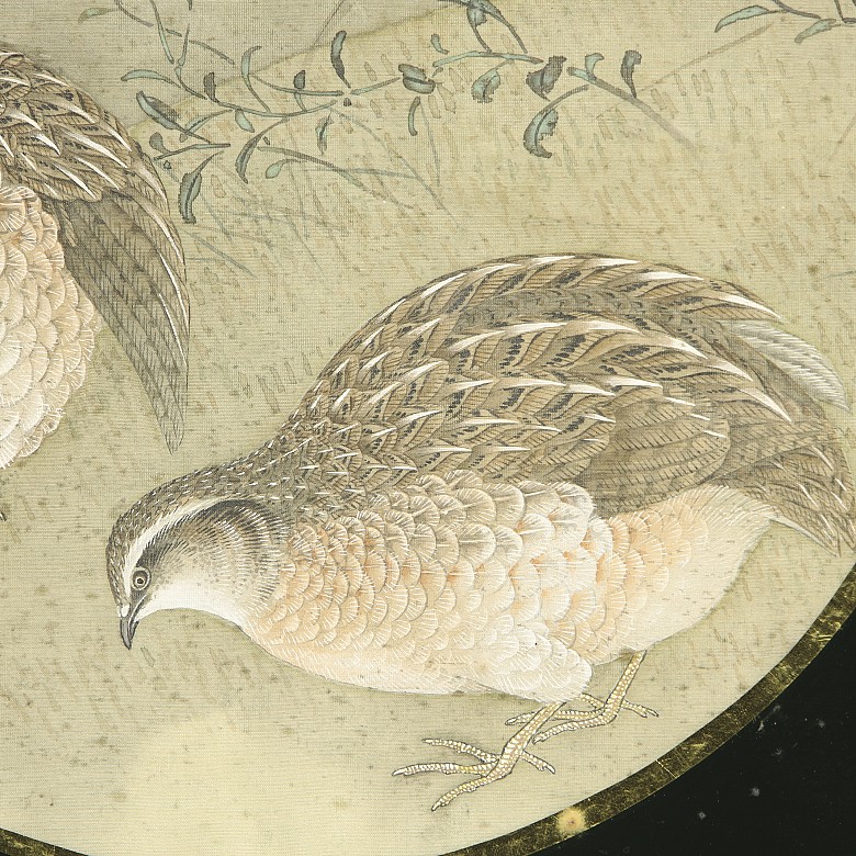 Chinese painting ‘Pair of Partridges’, Qing dynasty