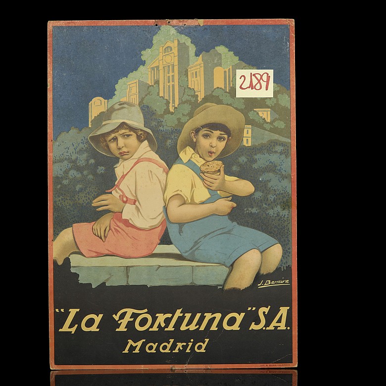 Advertising poster ‘La Fortuna S.A.’, Madrid, early 20th century