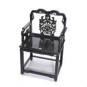 Chinese carved mahogany armchair, 20th century