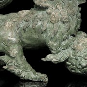 Figure of a lion in bronze, China, 20th century