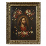 19th century Spanish School ‘Christ with flowers’