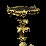 Gilded wooden pedestal with faun, 19th century