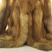 Red fox fur coat.