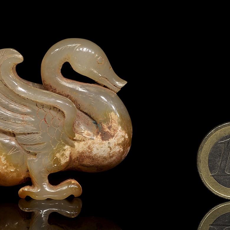 Carved jade figurine ‘Goose’, Han dynasty