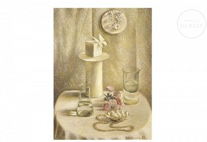 Elena Beisembinova (20th century) ‘Still life with pearls’, 1993