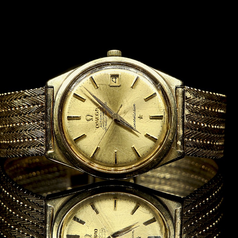 Omega ‘Constellation’ watch, yellow gold