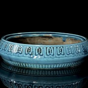 Blue glass-ceramic ‘Gourds’ box, Qing dynasty, with Daoguang seal