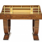 Art Deco style desk in Palo Santo wood