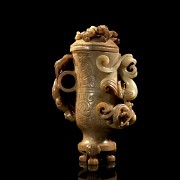 Jade cup ‘Phoenix and dragon’, Han style