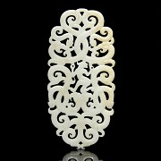 White jade openwork plaque, Western Han dynasty