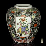 Porcelain enamelled vase, 20th century