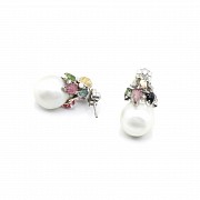 Earrings with Australian pearls of approx. 13-15mm