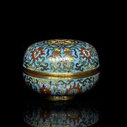 Bronze box with cloisonné enamel, Qing dynasty