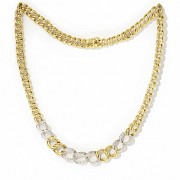 18k gold and diamonds bicolor choker