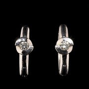 Pendientes en oro blanco de 18 k y diamantes