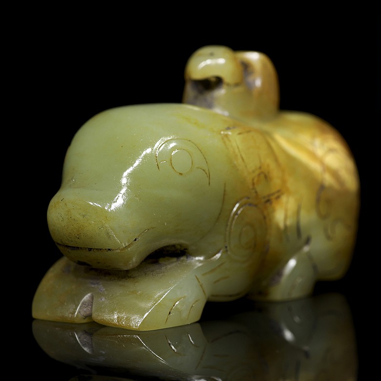 Jade sculpture 'Mythical Beast', Western Zhou Dynasty