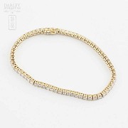 Gold and diamond Rivier bracelet 4.60cts.