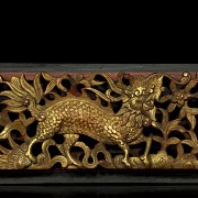 A Indonesian carved wood panels, 20th century