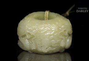 Anillo de jade amarillo, dinastía Qing, Qianlong