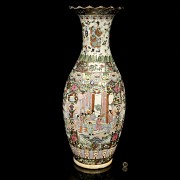 Cantonese enameled vase with palace scenes, 20th century