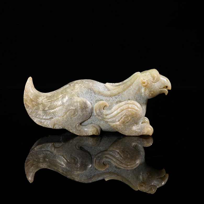 Carved jade figurine ‘Bird’, Han style