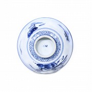 Blue and white bowl, China. 19th-20th century