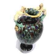 Porcelain enamelled amphora, Minton & Co., 1836-1904.