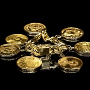 Gold bracelet with seven coins