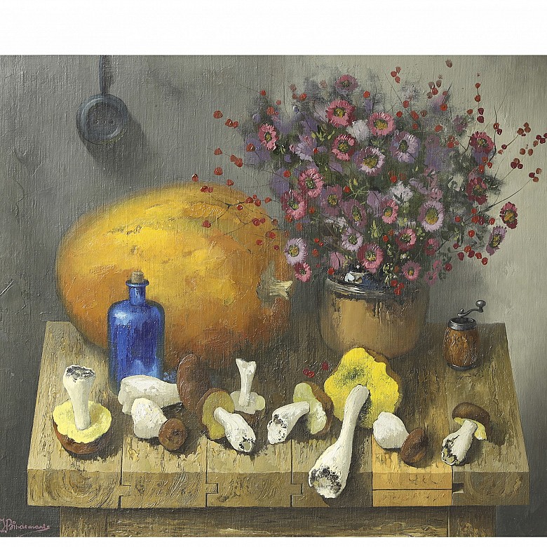 Juris Bindemanis (1952) ‘Still Life with Mushrooms’, 2001