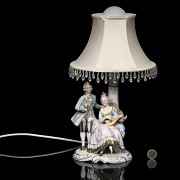 German porcelain lamp, 20th century