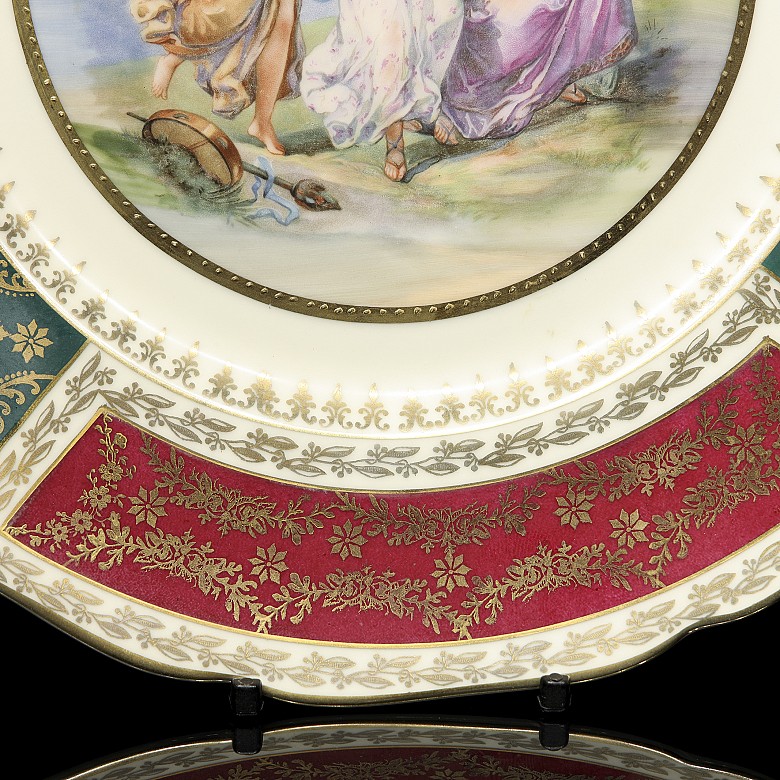 Pair of porcelain plates, JWK Carlsbad Bavaria, 20th century