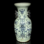 Vase with celadon ground and Buddhist emblems, 19th - 20th century