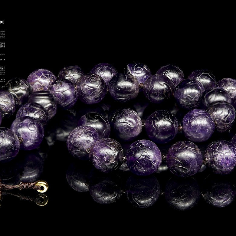 Amethyst bead necklace, Han dynasty