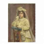 Josep Gallés i Malats (1863-1920) “Young Communion Girl”