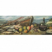 Josep Mayol Hernández (1910-1971) ‘Still life with boat’