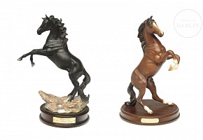 Dos caballos England Beswick Porcelain y Royal Doulton England