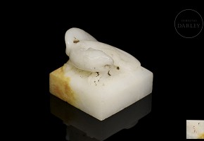 White jade seal ‘Mythical Beast’, Western Han dynasty