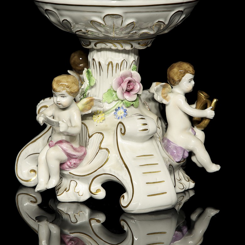 Von Schierholz ‘Fruit bowl with cherubs’, 20th century