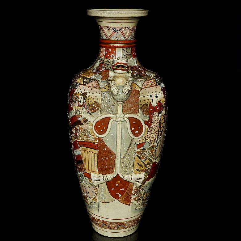 Satsuma porcelain vase, Japan, mid-20th century